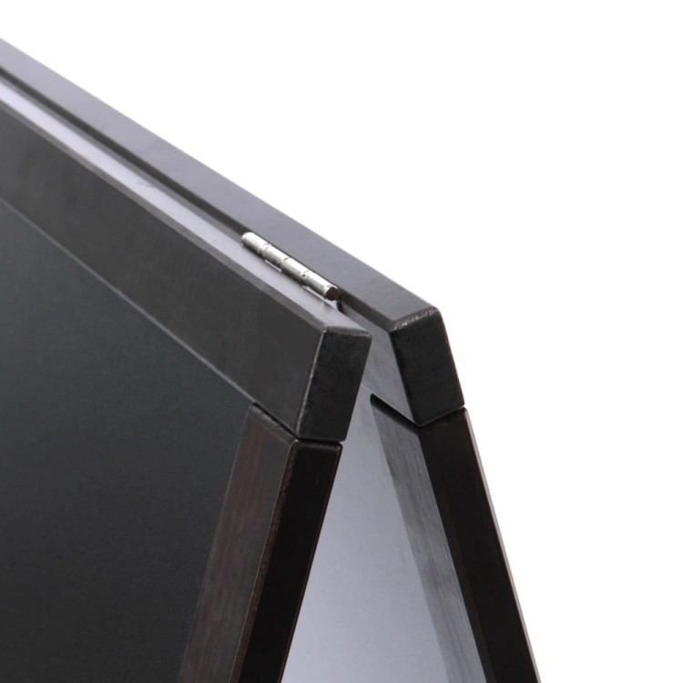 Drewniany potykacz kredowy NATURA Economy 46,5 x 64,5 cm Czarny reklamowy potykacz kredowy do pisania markerami kredowymi