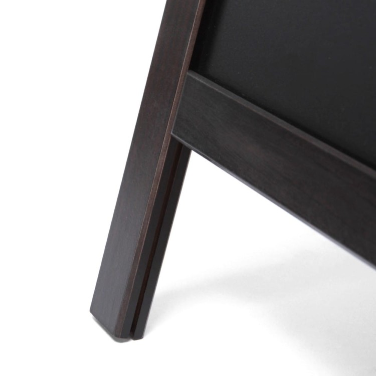 Drewniany potykacz kredowy NATURA Economy 46,5 x 64,5 cm Czarny reklamowy potykacz kredowy do pisania markerami kredowymi