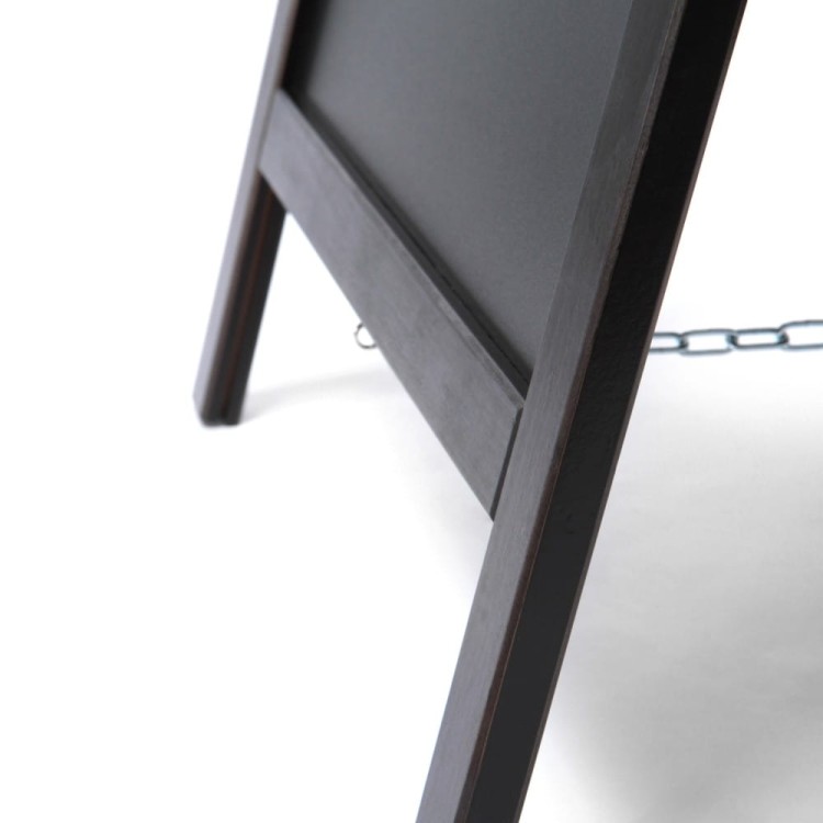 Drewniany potykacz kredowy NATURA Economy 46,5 x 64,5 cm Czarny reklamowy potykacz kredowy do pisania markerami kredowymi