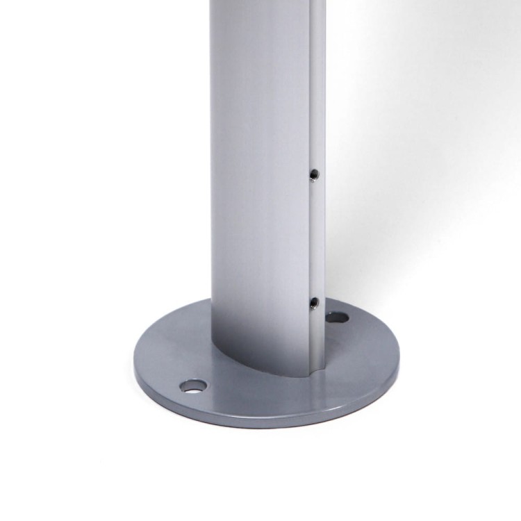 Stojak informacyjny OVAL z trzema tablicami zatrzaskowymi A1 do użytku zewnętrznego