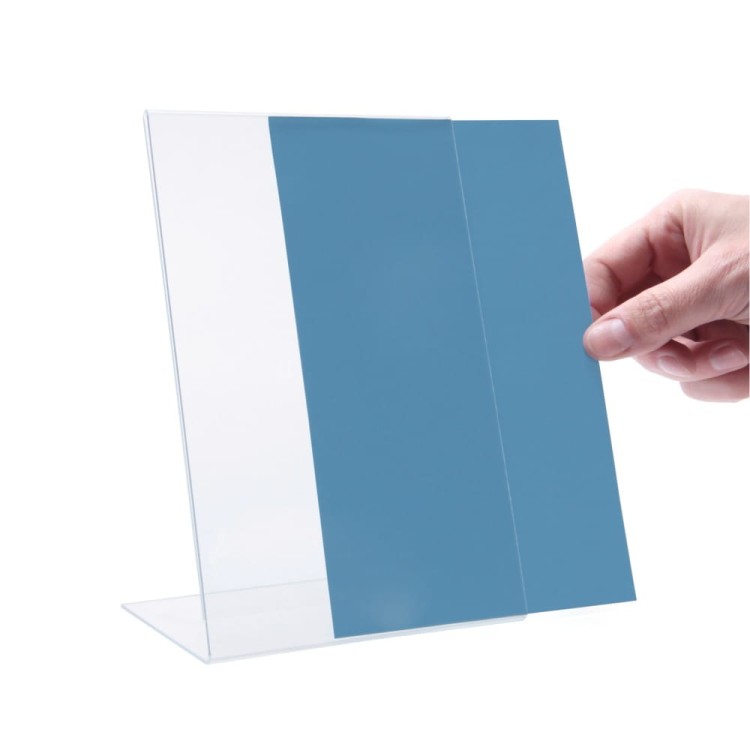 Stojak akrylowy na plakat typu L w orientacji poziomej format A9 (52 x 37 mm)