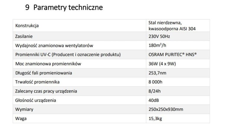 Oczyszczacz powietrza PureAir UV-C - Biały - Profesjonalny Przepływowy Sterylizator Oczyszczacz Powietrza