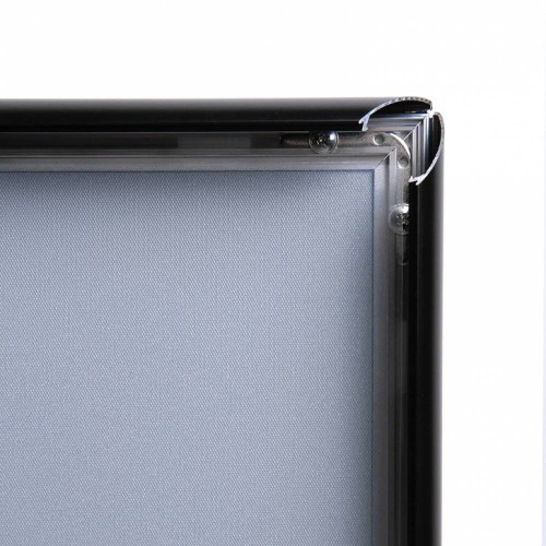 Ramka zatrzaskowa KRAST B2 (50,0 x 70,0 cm) aluminiowa czarna z ostrym prostym narożnikiem rama ramka plakatowa OWZ ścienna na plakat na zdjęcia profil 25 mm