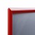 Ramka zatrzaskowa KRAST A4 (21,0 x 29,7 cm) aluminiowa czerwona z ostrym prostym narożnikiem rama ramka plakatowa OWZ ścienna na plakat na zdjęcia profil 25 mm