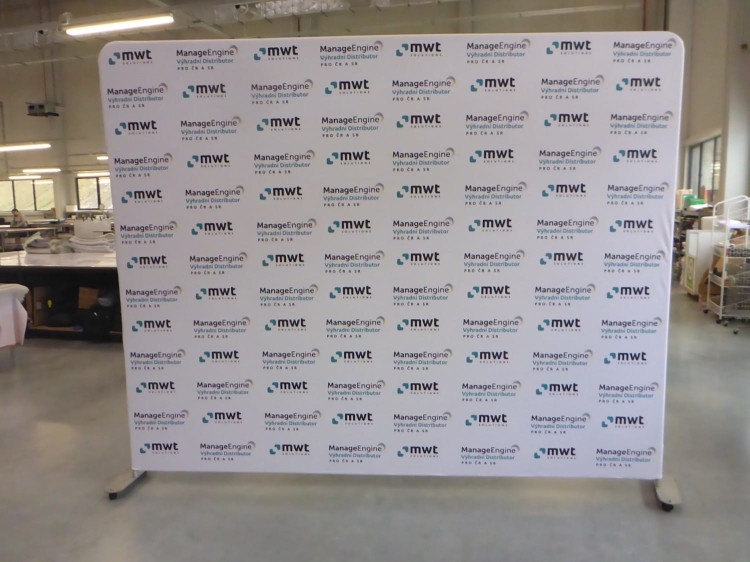 Ścianka Reklamowa Tekstylna Prosta 300 x 240 cm - ścianka wystawiennicza targowa prasowa