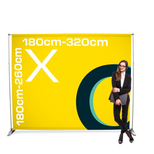 Ścianka reklamowa napinana Pegasus regulowana ścianka reklamowa 180x180 cm - 260x320 cm