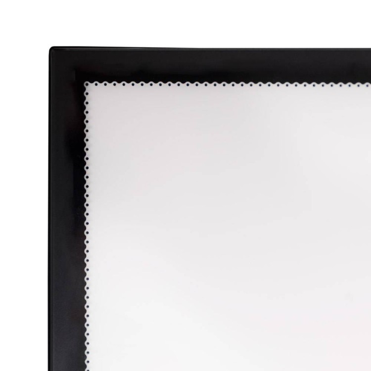 Podświetlana ramka LED A3 (29,7 x 42 cm) aluminiowa czarna z zaokrąglonym narożnikiem rama ramka plakatowa wsuwana ścienna na plakat na zdjęcia profil 5 mm