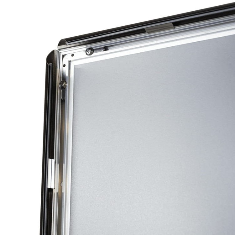 Ramka plakatowa OWZ B2 (70 x 50 cm) aluminiowa czarna z prostym narożnikiem rama ramka plakatowa OWZ ścienna na plakat na zdjęcia profil 25 mm