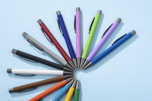 Długopis GOMA czarny wkład popielaty (szary)