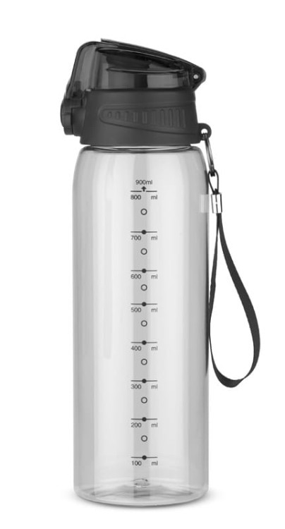 Bidon z miarką 900 ml KOLTER czarny