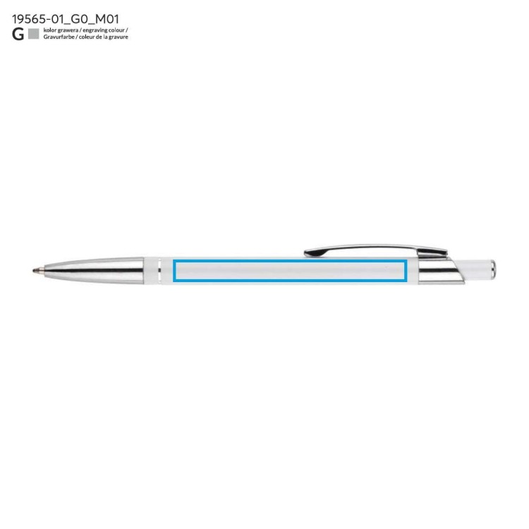 Długopis SLIM biały