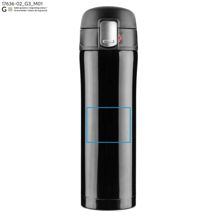 Kubek termiczny LOCK 440 ml czarny