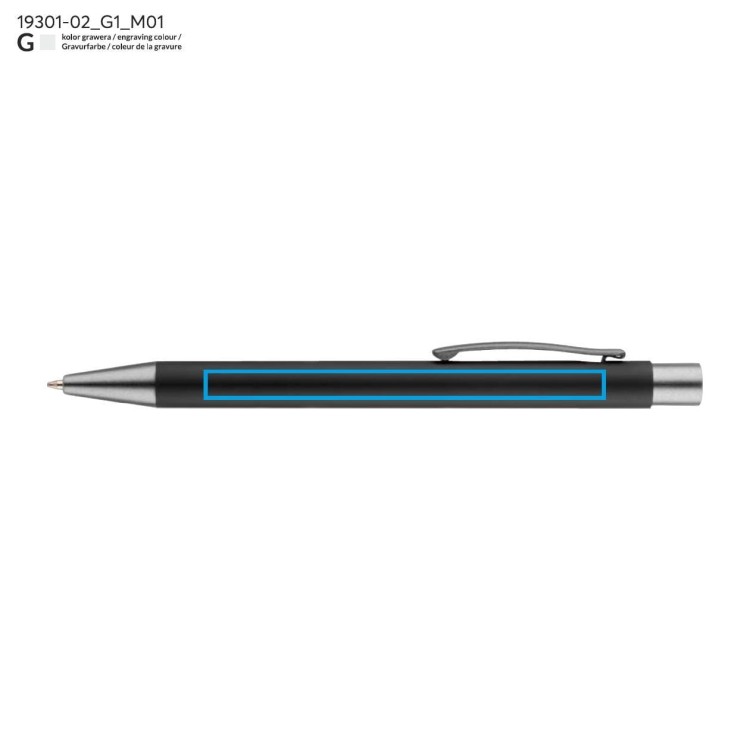 Długopis GOMA czarny wkład czarny