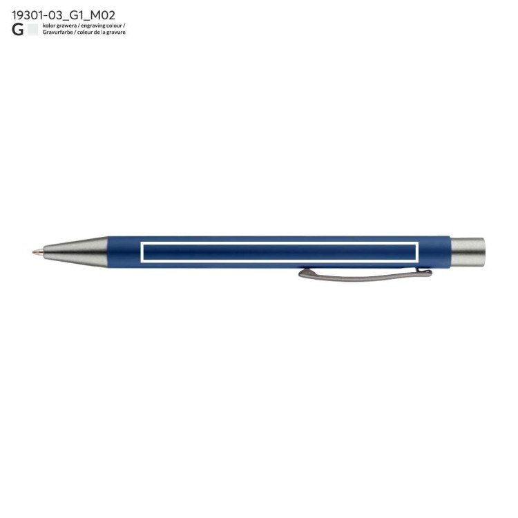 Długopis GOMA czarny wkład niebieski