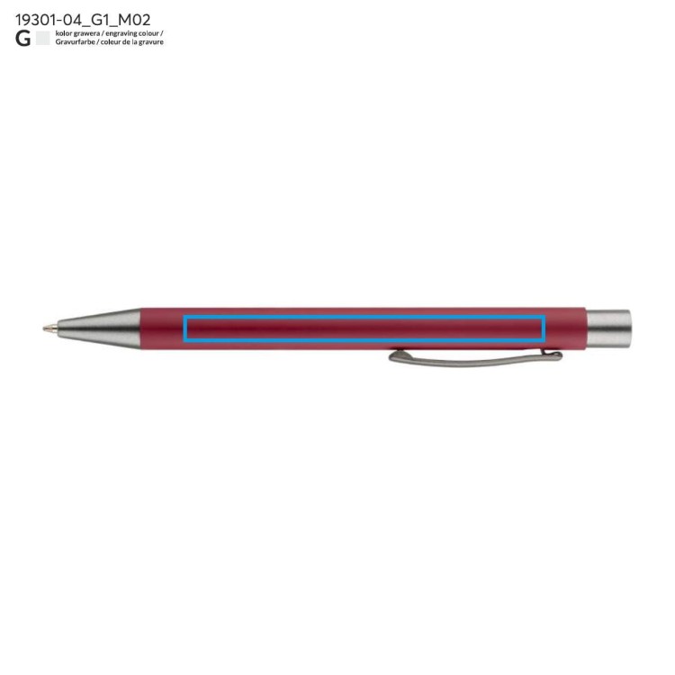 Długopis GOMA czarny wkład czerwony