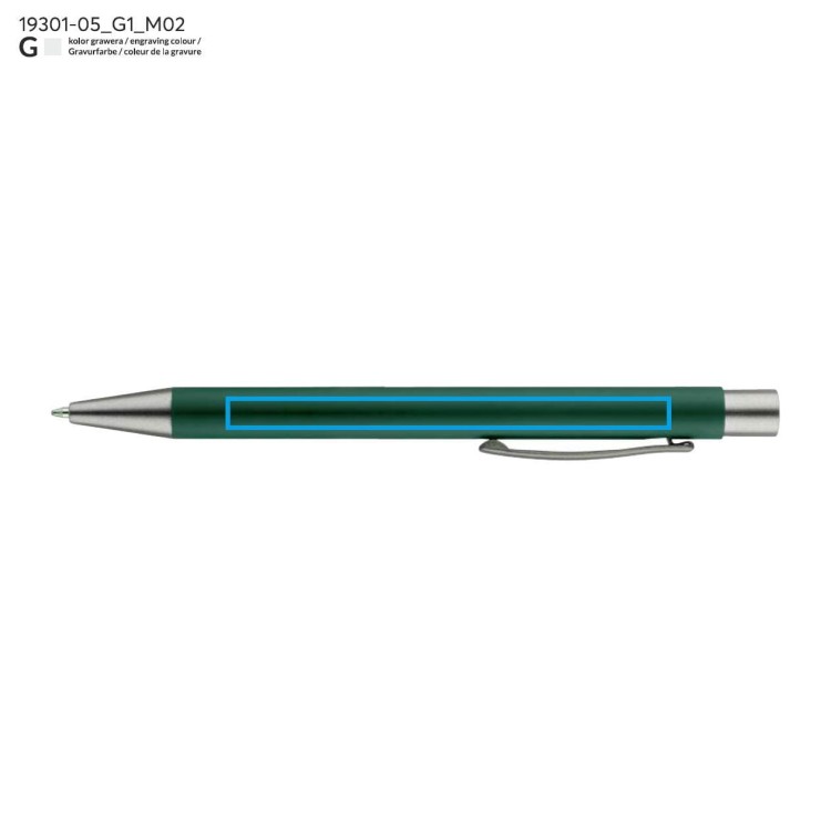 Długopis GOMA czarny wkład zielony