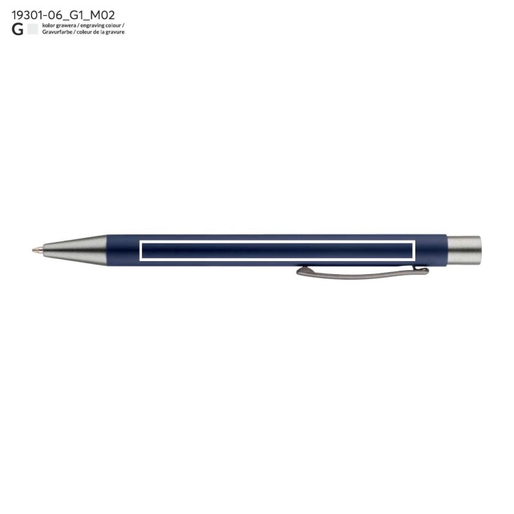 Długopis GOMA czarny wkład granatowy