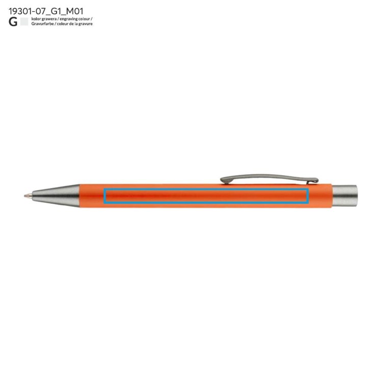 Długopis GOMA czarny wkład pomarańczowy