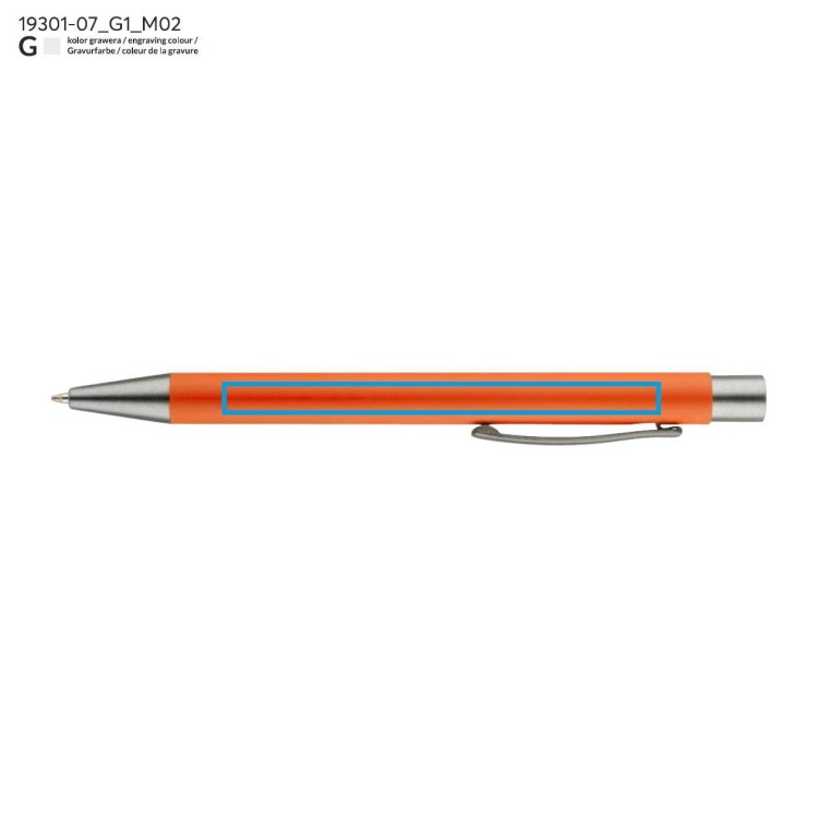 Długopis GOMA czarny wkład pomarańczowy