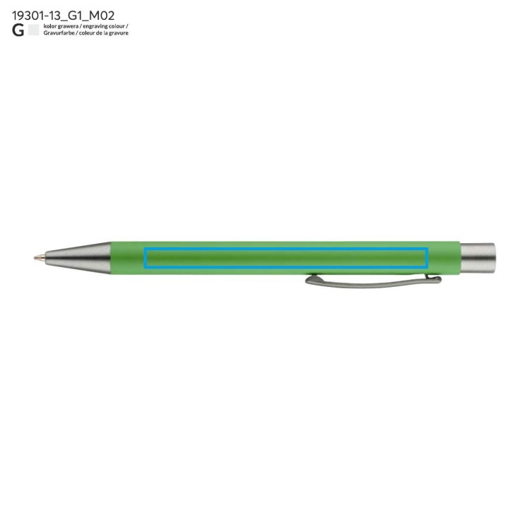 Długopis GOMA czarny wkład zielony jasny