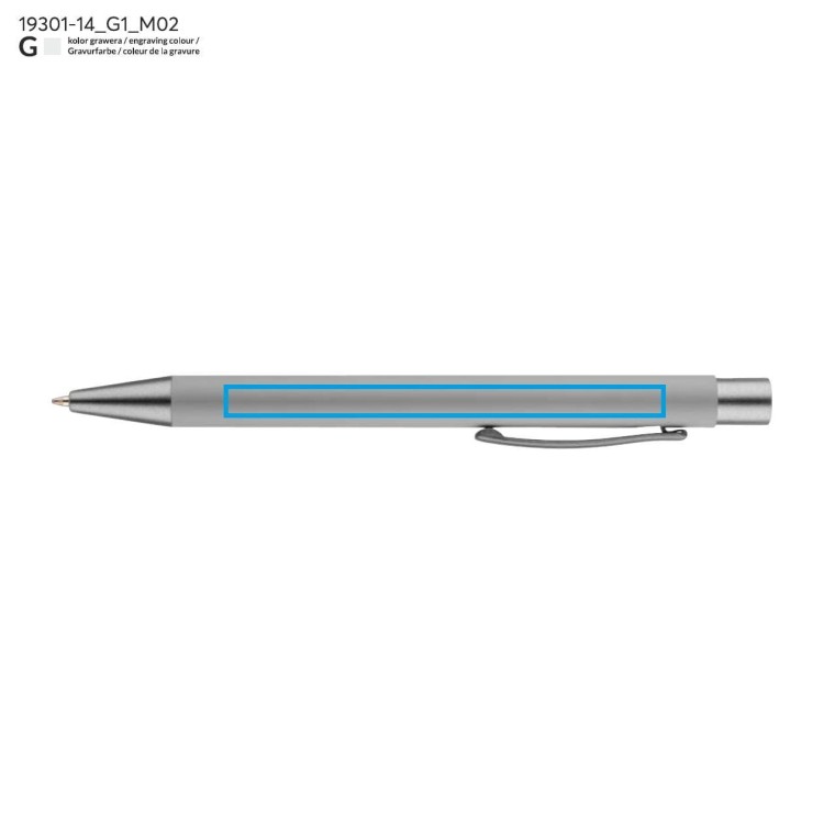 Długopis GOMA czarny wkład popielaty (szary)