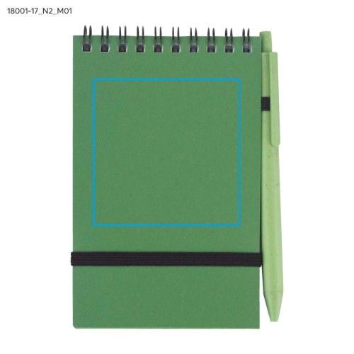 Notes z długopisem TRESA A6 zielony