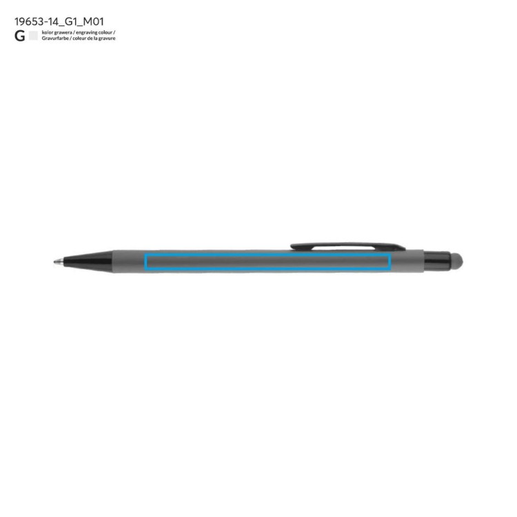 Długopis touch PRIM popielaty (szary)