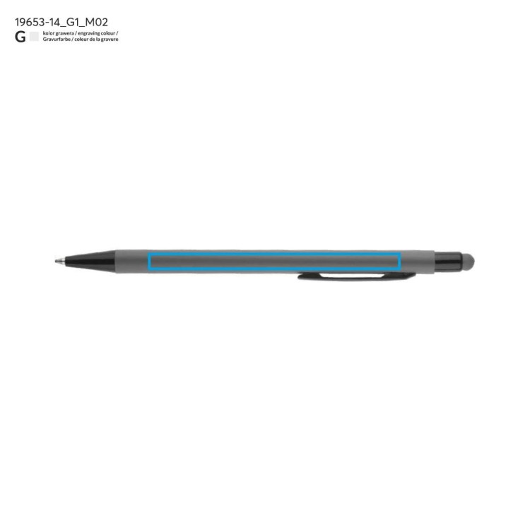 Długopis touch PRIM popielaty (szary)