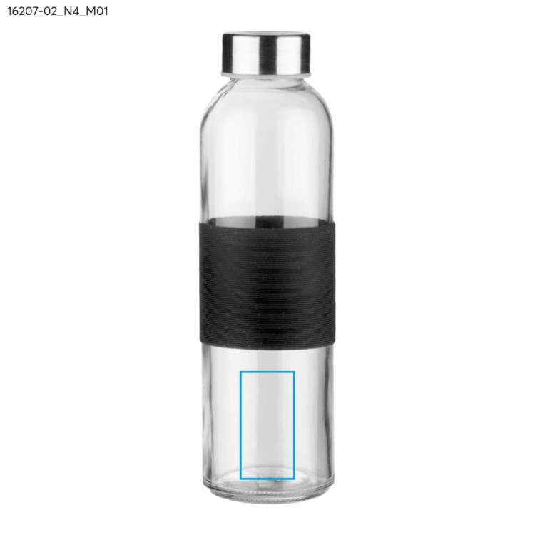 Butelka szklana GLASSI 510 ml czarny