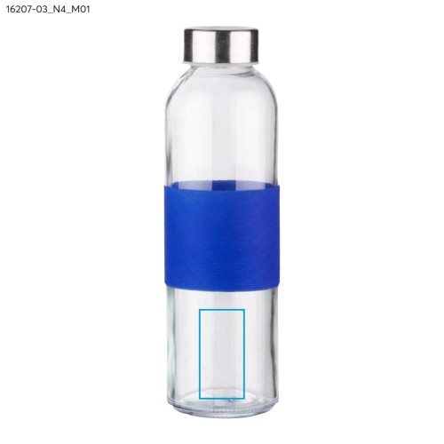 Butelka szklana GLASSI 510 ml niebieski