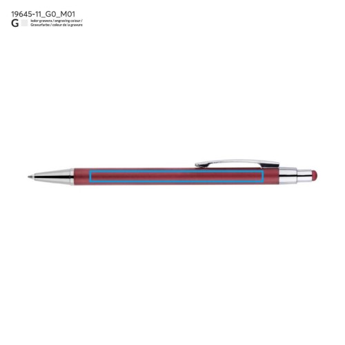 Długopis touch DAWEI bordowy