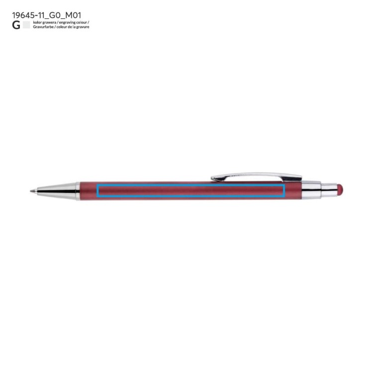 Długopis touch DAWEI bordowy