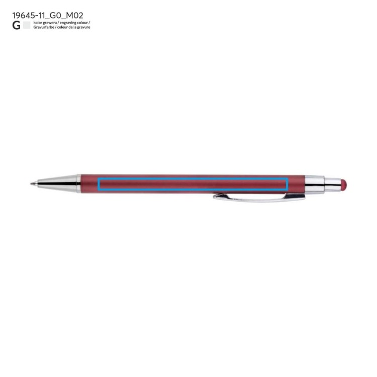 Długopis touch DAWEI bordowy