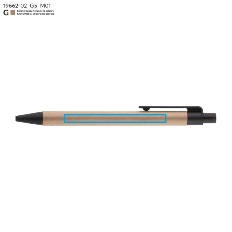 Długopis papierowy TIKO czarny