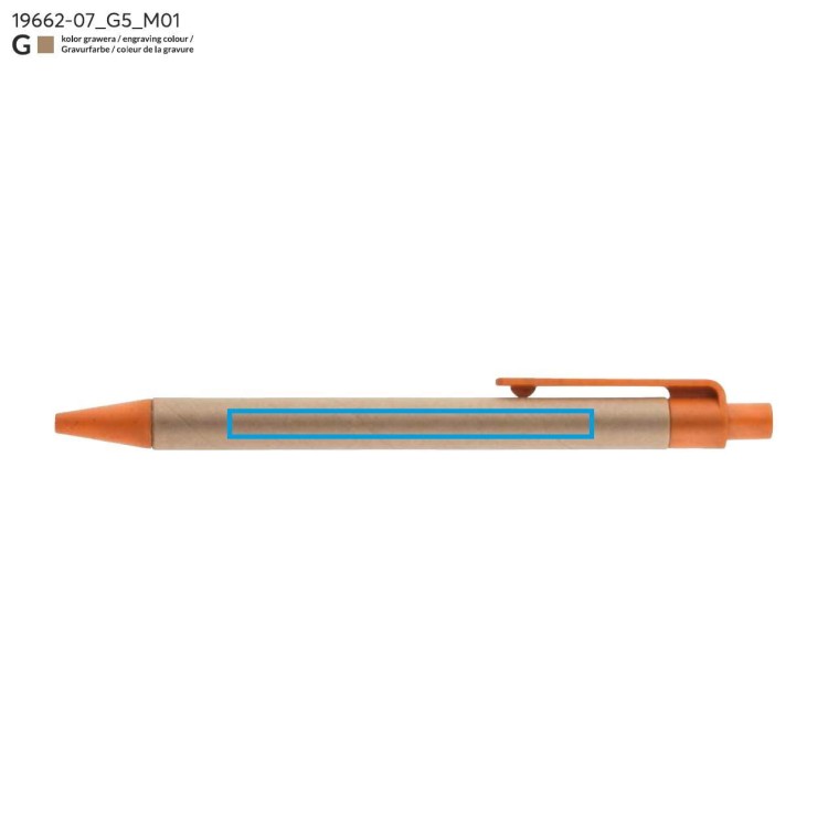 Długopis papierowy TIKO pomarańczowy