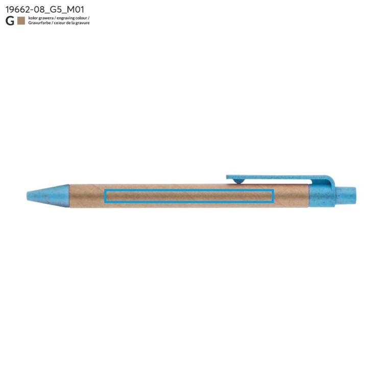 Długopis papierowy TIKO błękitny