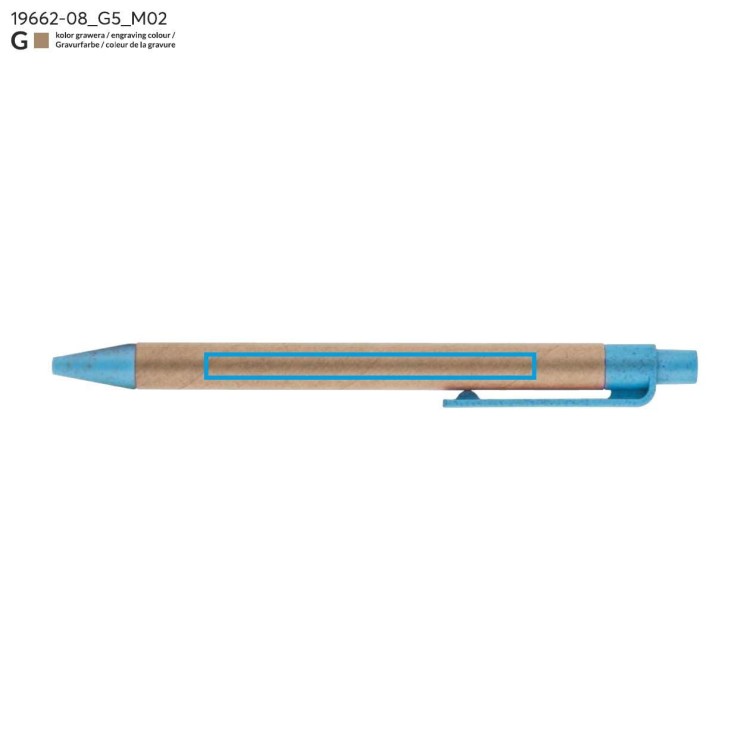 Długopis papierowy TIKO błękitny