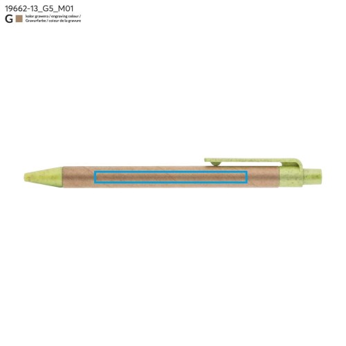 Długopis papierowy TIKO zielony jasny