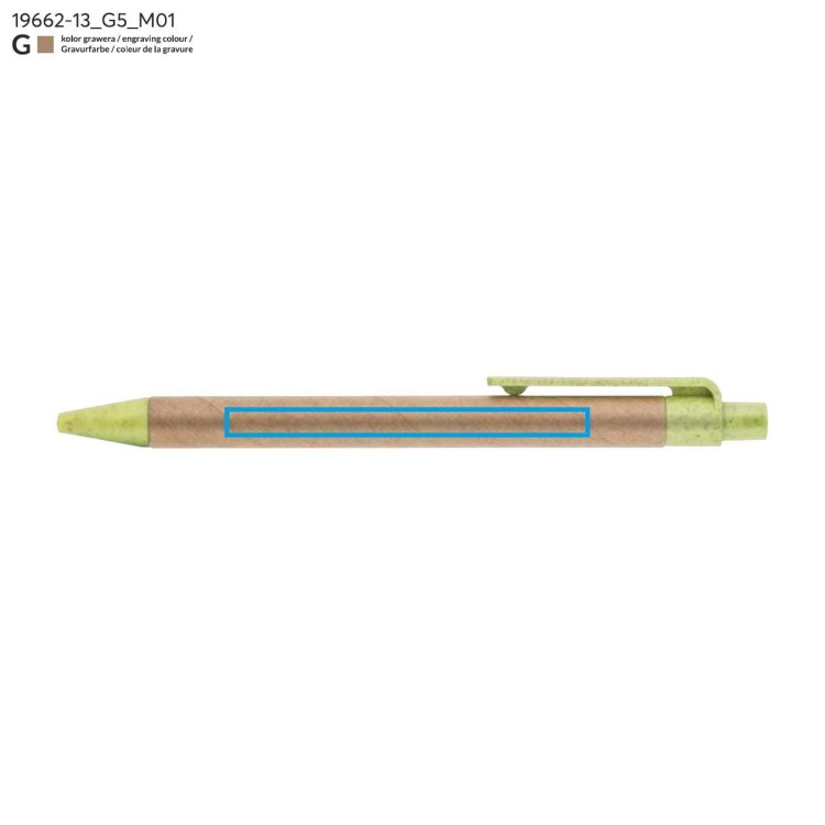 Długopis papierowy TIKO zielony jasny