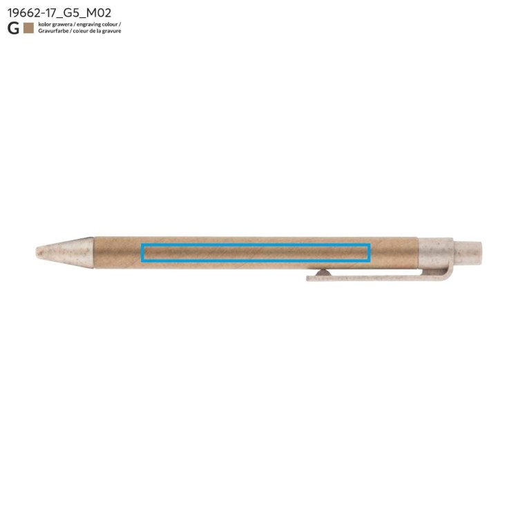 Długopis papierowy TIKO beżowy (naturalny)