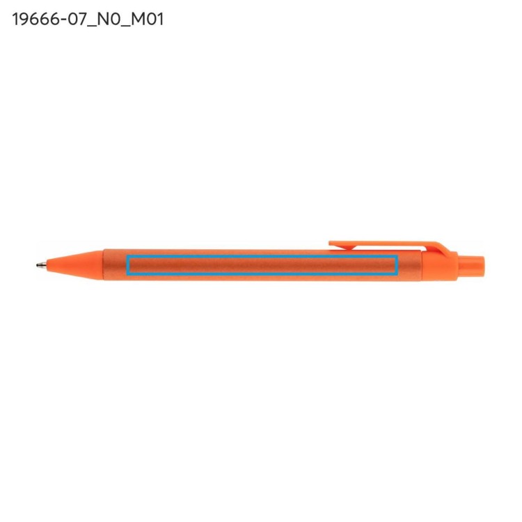 Długopis papierowy POLI pomarańczowy