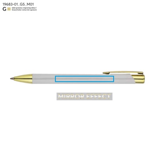 Długopis GOLDEN biały