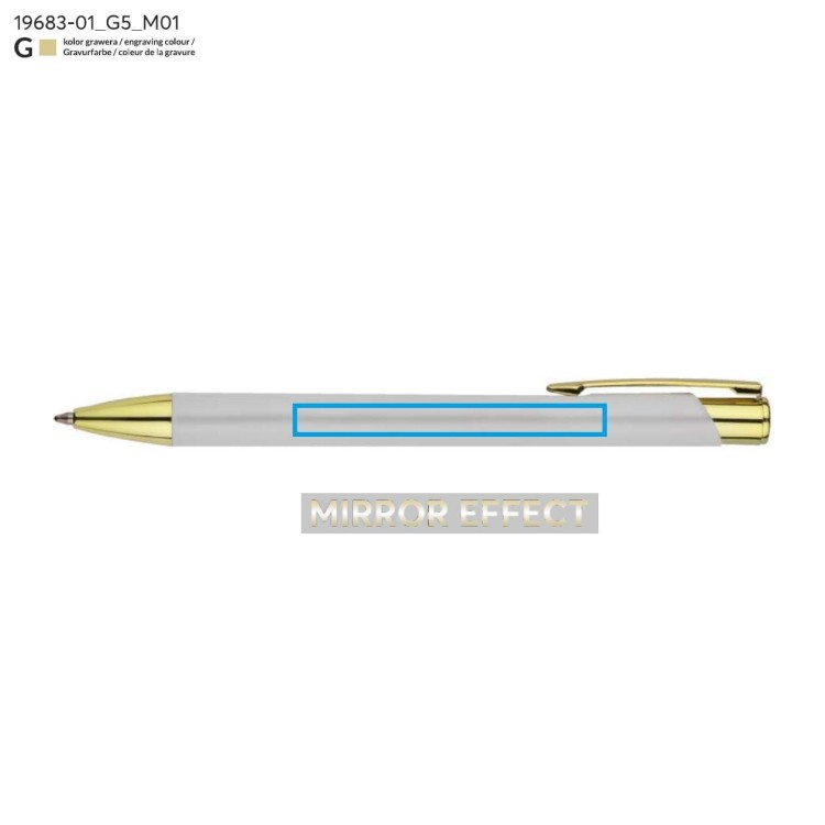 Długopis GOLDEN biały