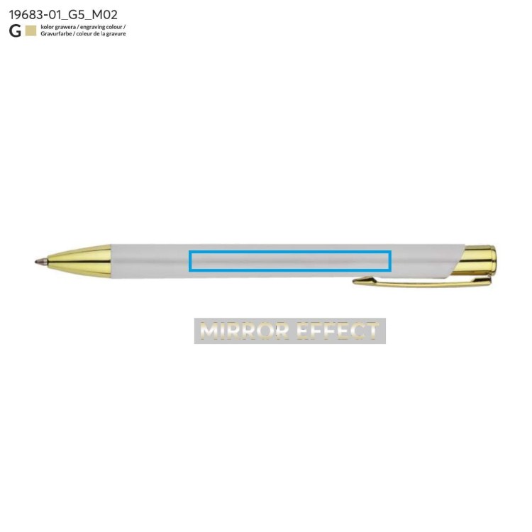 Długopis GOLDEN biały