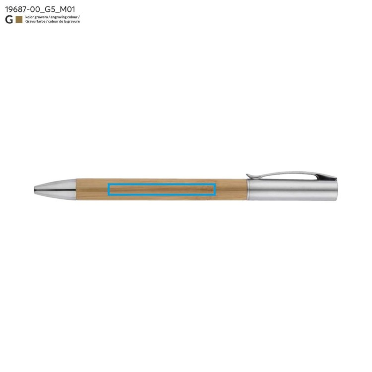 Długopis bambusowy LENO srebrny