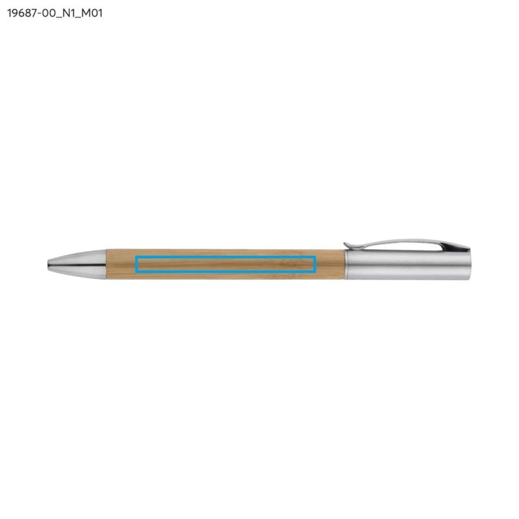 Długopis bambusowy LENO srebrny