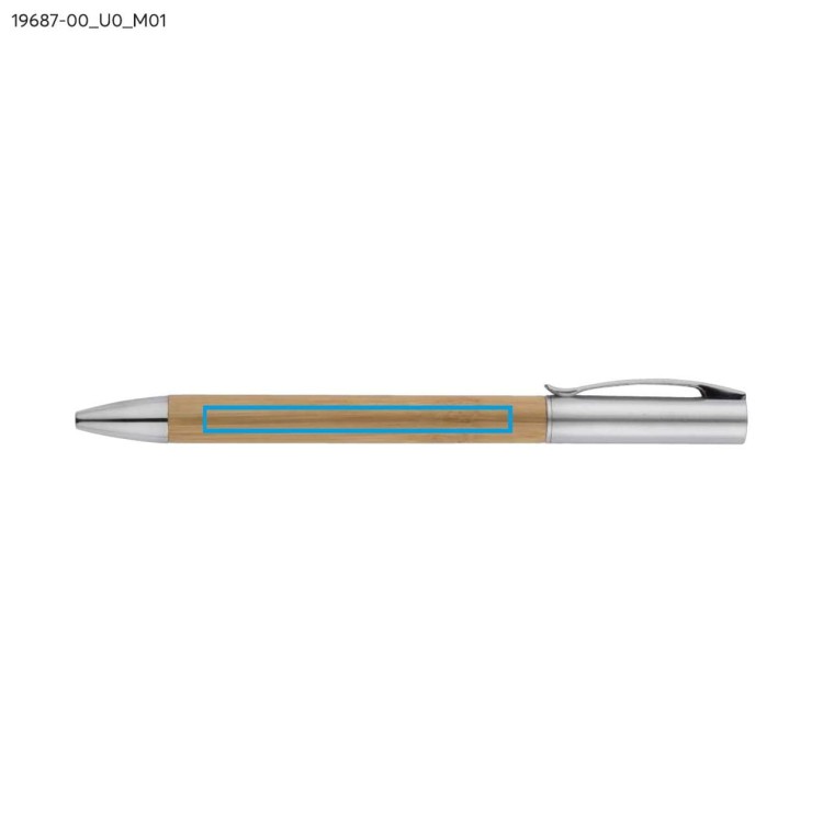 Długopis bambusowy LENO srebrny