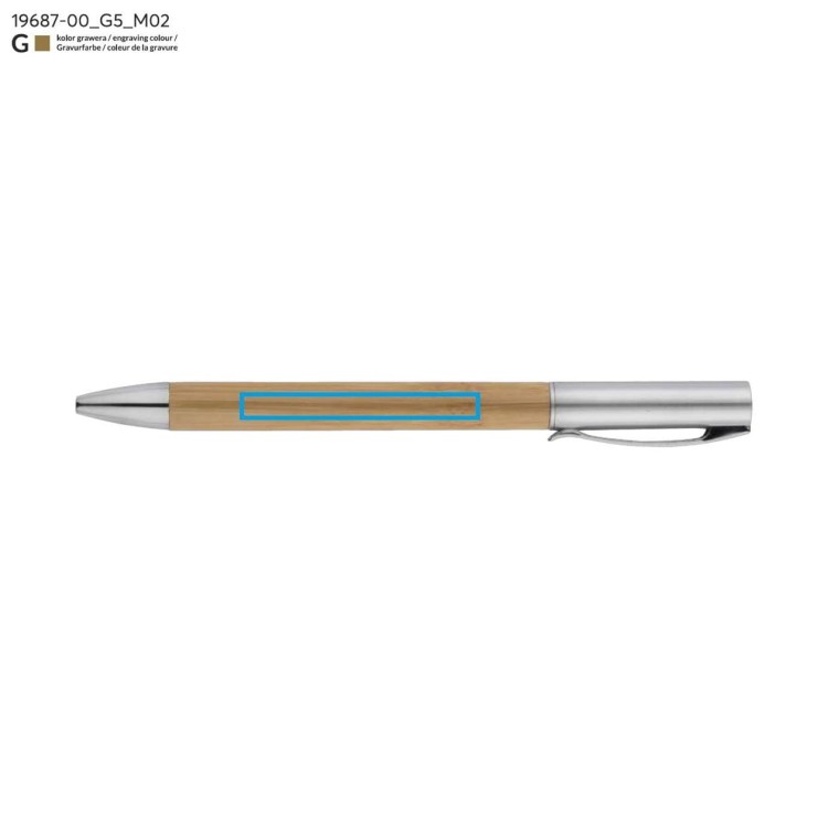 Długopis bambusowy LENO srebrny