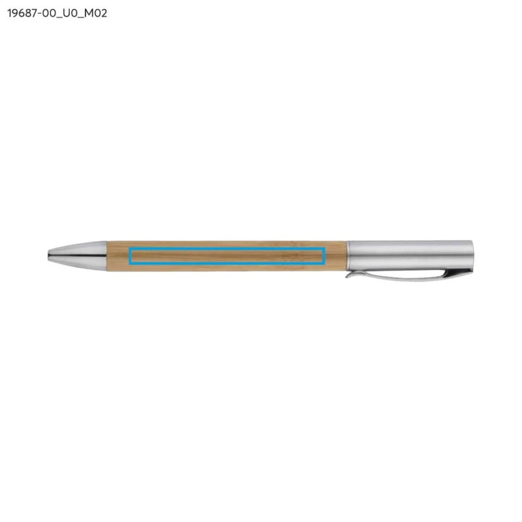 Długopis bambusowy LENO srebrny