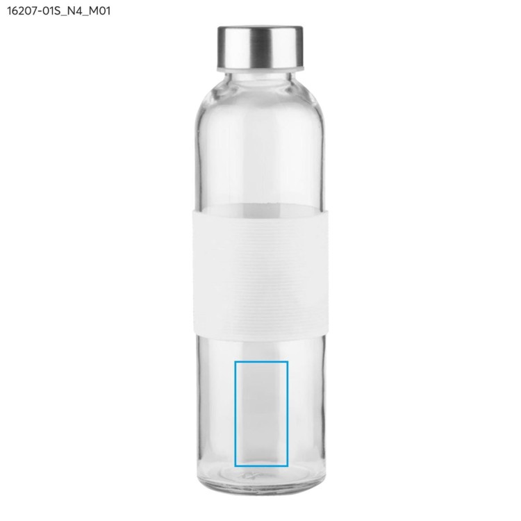 Butelka szklana GLASSI 480 ml biały
